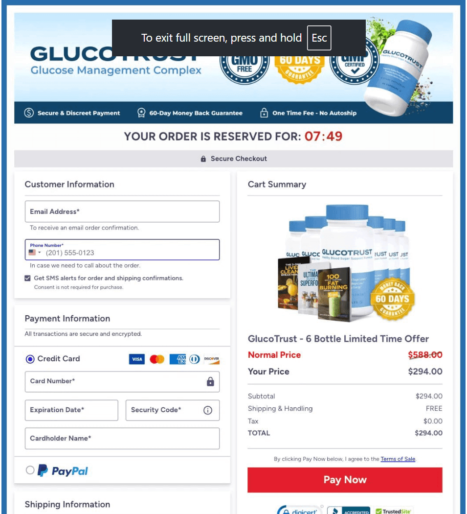 secure-checkout GlucoTrust 